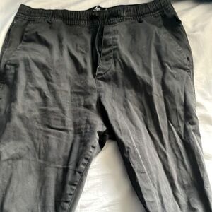 Extra small men, skinny joggers, worn black color